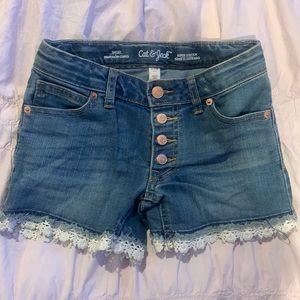 Cat & jack frilled denim shorts